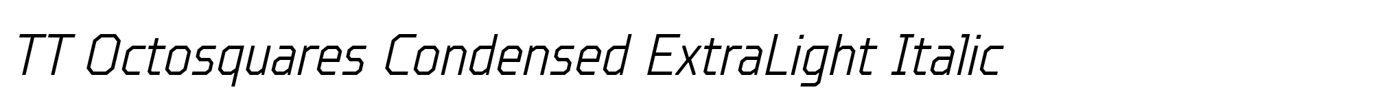TT Octosquares Condensed ExtraLight Italic image